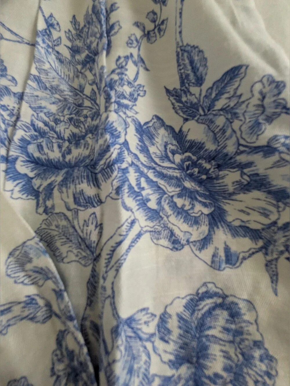 Mango White Dress with Blue Floral Print - Picture 6 of 14